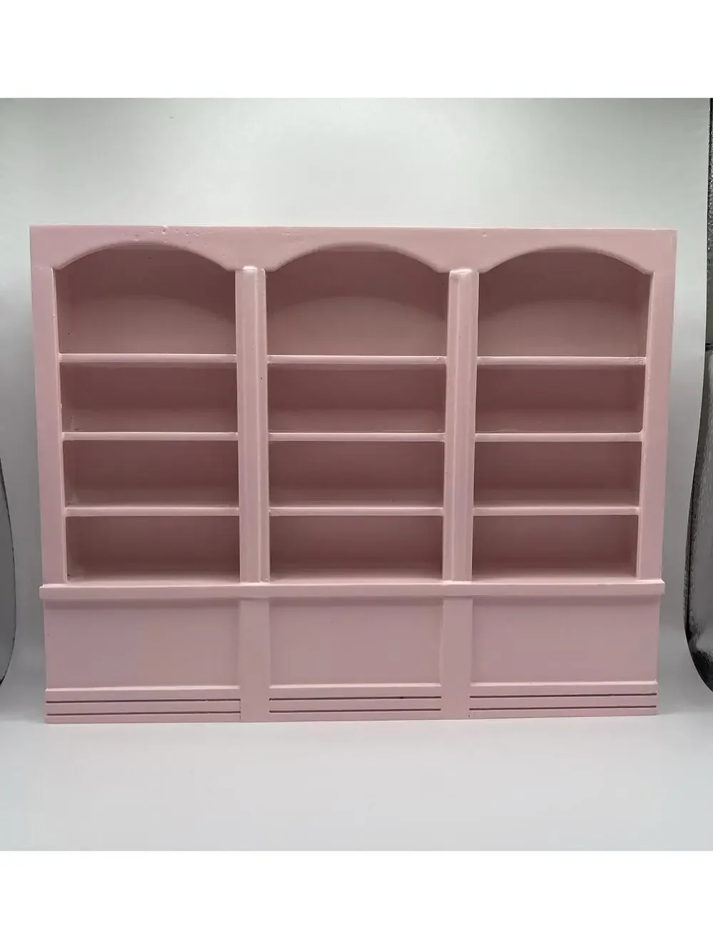 1:12 Scale Miniature Bookcase, Library Decor, Dollhouse Furniture Pink